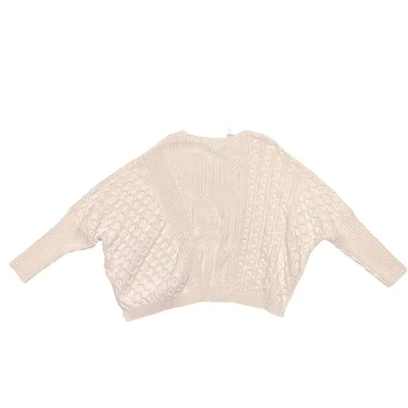 Anthropologie Maeve Oversized Cable Sweater Size XL Preppy Fisherman Academia - Picture 4 of 16